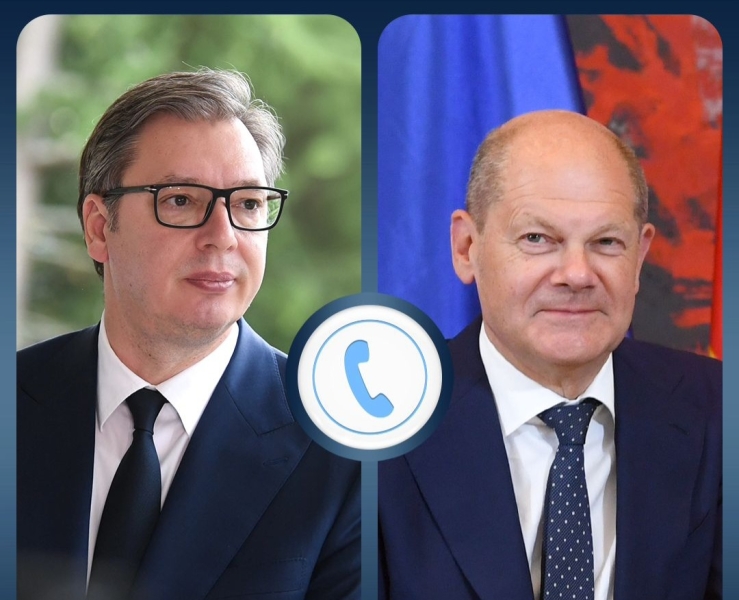 Vučić razgovarao sa Olafom Šolcom o nepodnošljivom stanju po Srbe na KiM